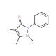 1,5-Dimethyl-4-iodo-2-phenyl-1,2-dihydro-pyrazol-3-one (CAS 129-81-7) - chemical structure image