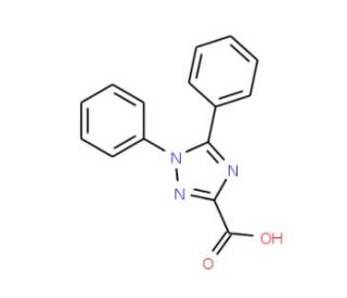 1,5-Diphenyl-1H-[1,2,4]triazole-3-carboxylic acid (CAS 24058-92-2) - chemical structure image