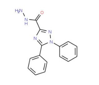 1,5-Diphenyl-1H-[1,2,4]triazole-3-carboxylic acid hydrazide (CAS 92555-70-9) - chemical structure image