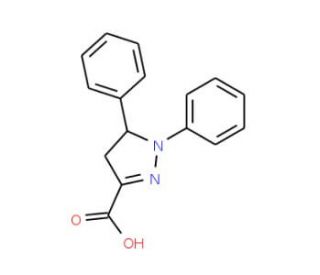 1,5-diphenyl-4,5-dihydro-1H-pyrazole-3-carboxylic acid - chemical structure image