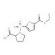 1-{[5-(ethoxycarbonyl)-2-furyl]sulfonyl}pyrrolidine-2-carboxylic acid - chemical structure image
