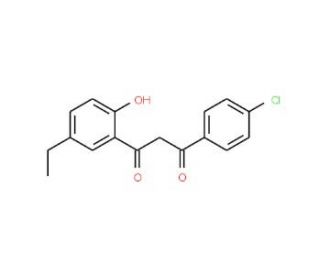 1-(5-Ethyl-2-hydroxyphenyl)-3-(4-chlorophenyl)-1, 3-propanedione (CAS 328925-71-9) - chemical structure image