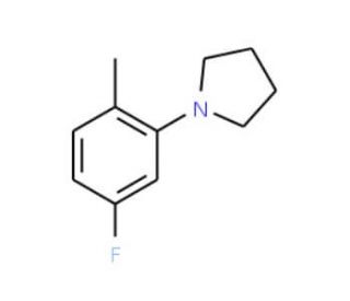 1-(5-Fluoro-2-methylphenyl)pyrrolidine (CAS 1000339-32-1) - chemical structure image