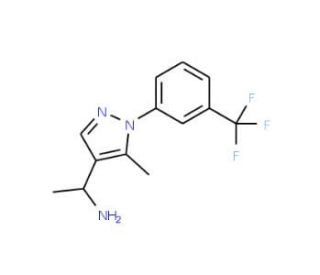 1-{5-methyl-1-[3-(trifluoromethyl)phenyl]-1H-pyrazol-4-yl}ethanamine - chemical structure image