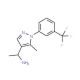 1-{5-methyl-1-[3-(trifluoromethyl)phenyl]-1H-pyrazol-4-yl}ethanamine - chemical structure image