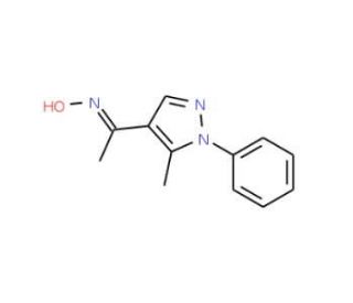 1-(5-methyl-1-phenyl-1H-pyrazol-4-yl)ethanone oxime - chemical structure image