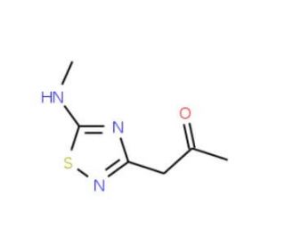 1-[5-(methylamino)-1,2,4-thiadiazol-3-yl]acetone (CAS 257862-97-8) - chemical structure image
