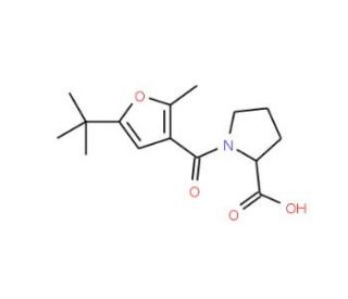 1-(5-tert-Butyl-2-methyl-furan-3-carbonyl)-pyrrolidine-2-carboxylic acid - chemical structure image