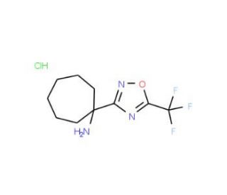 1-[5-(trifluoromethyl)-1,2,4-oxadiazol-3-yl]cycloheptan-1-amine hydrochloride - chemical structure image