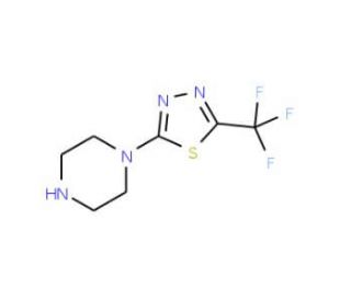 1-(5-Trifluoromethyl-[1,3,4]thiadiazol-2-yl)piperazine (CAS 562858-09-7) - chemical structure image