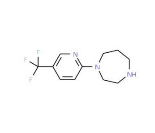 1-[5-(Trifluoromethyl)pyrid-2-yl]-1,4-diazepane (CAS 306934-70-3) - chemical structure image