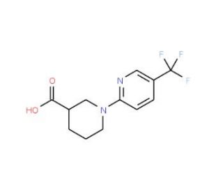 1-[5-(Trifluoromethyl)pyridin-2-yl]piperidin-3-carboxylic acid - chemical structure image