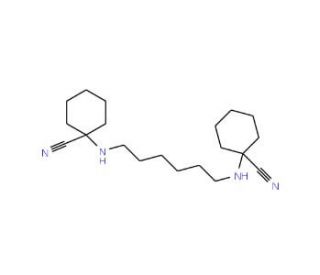 1-({6-[(1-cyanocyclohexyl)amino]-hexyl}amino)cyclohexanecarbonitrile (CAS 22411-41-2) - chemical structure image