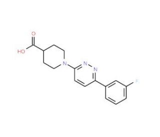 1-[6-(3-Fluorophenyl)pyridazin-3-yl]piperidine-4-carboxylic acid - chemical structure image