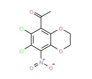 1-(6,7-Dichloro-8-nitro-2,3-dihydro-1,4-benzodioxin-5-yl)-1-ethanone - chemical structure image