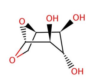 1,6-Anhydro-&beta;-D-mannopyranose (CAS 14168-65-1) - chemical structure image