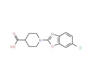 1-(6-Chloro-1,3-benzoxazol-2-yl)piperidine-4-carboxylic acid - chemical structure image