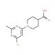 1-(6-Chloro-2-methyl-4-pyrimidinyl)-4-piperidinecarboxylic acid - chemical structure image