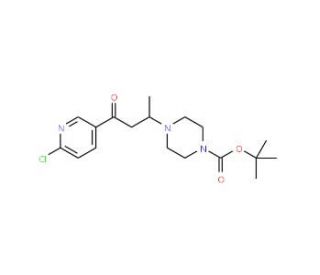 1-(6-Chloro-pyridin-3-yl)-3-(4-Boc-piperazin-1-yl)-butan-1-one - chemical structure image