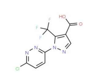 1-(6-chloropyridazin-3-yl)-5-(trifluoromethyl)-1H-pyrazole-4-carboxylic acid - chemical structure image