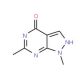 1,6-dimethyl-1H,4H,5H-pyrazolo[3,4-d]pyrimidin-4-one - chemical structure image