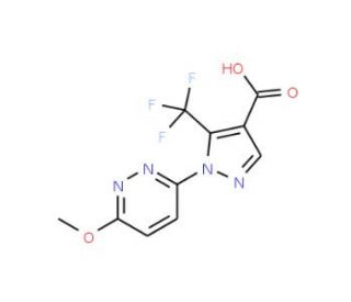 1-(6-methoxypyridazin-3-yl)-5-(trifluoromethyl)-1H-pyrazole-4-carboxylic acid - chemical structure image