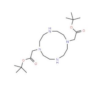 1,7-Bis(tert-butoxycarbonylmethyl)-1,4,7,10-tetraazacyclododecane (CAS 162148-48-3) - chemical structure image