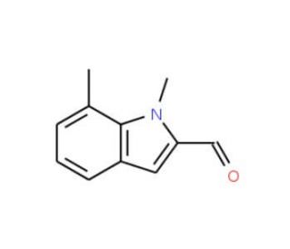 1,7-Dimethyl-1H-indole-2-carbaldehyde - chemical structure image