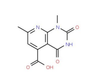 1,7-Dimethyl-2,4-dioxo-1,2,3,4-tetrahydro-pyrido[2,3-d]pyrimidine-5-carboxylic acid (CAS 110181-69-6) - chemical structure im