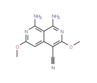 1,8-diamino-3,6-dimethoxy-2,7-naphthyridine-4-carbonitrile (CAS 19858-61-8) - chemical structure image