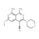 1,8-diamino-6-methoxy-3-morpholin-4-yl-2,7-naphthyridine-4-carbonitrile - chemical structure image