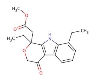 1,8-Diethyl-1,3,4,9-tetrahydro-4-oxo-pyrano[3,4-b]indole-1-acetic Acid Methyl Ester (CAS 111478-84-3) - chemical structure im