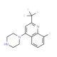 1-[8-Fluoro-2-(trifluoromethyl)quinolin-4-yl]piperazine - chemical structure image