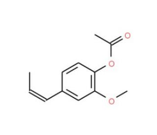1-Acetoxy-2-methoxy-4-(1-propenyl)benzene (CAS 93-29-8) - chemical structure image