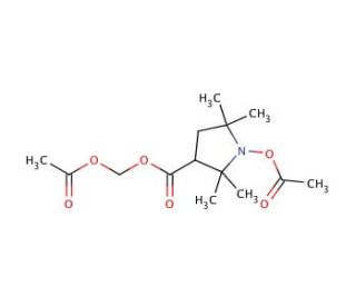 1-Acetoxy-3-(acetoxymethoxy)carbonyl-2,2,5,5-tetramethylpyrrolidine (CAS 439858-40-9) - chemical structure image