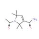 1-Acetyl-2,2,5,5-tetramethyl-3-pyrroline-3-carboxamide (CAS 887352-22-9) - chemical structure image