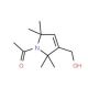 1-Acetyl-2,2,5,5-tetramethyl-3-pyrroline-3-methanol (CAS 244641-21-2) - chemical structure image