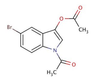 1-acetyl-3-acetyloxy-5-bromoindole (CAS 33588-54-4) - chemical structure image