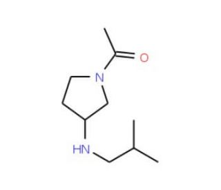 1-Acetyl-3-(isobutylamino)pyrrolidine - chemical structure image
