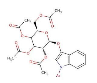 1-Acetyl-3-O-tetra-acetyl-&beta;-glucosidoxyindole (CAS 7497-97-4) - chemical structure image