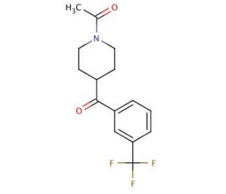 1-Acetyl-4-(3-Trifluoromethylbenzoyl)-piperidine (CAS 61714-98-5) - chemical structure image