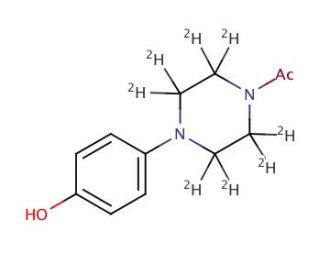 1-Acetyl-4-(4-hydroxyphenyl)piperazine-d8 - chemical structure image