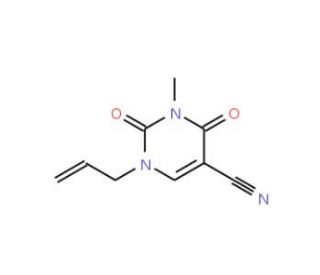 1-Allyl-3-methyl-2,4-dioxo-1,2,3,4-tetrahydro-5-pyrimidinecarbonitrile - chemical structure image