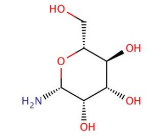1-Amino-1-deoxy-&beta;-D-mannopyranose (CAS 7388-99-0) - chemical structure image