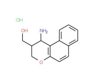 (1-Amino-2,3-dihydro-1H-benzo[f]chromen-2-yl)-methanol hydrochloride - chemical structure image