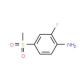 1-Amino-2-fluoro-4-(methylsulphonyl)benzene (CAS 832755-13-2) - chemical structure image