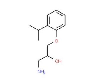 1-Amino-3-(2-isopropyl-phenoxy)-propan-2-ol - chemical structure image