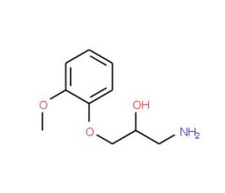 1-Amino-3-(2-methoxyphenoxy)propan-2-ol (CAS 63257-76-1) - chemical structure image