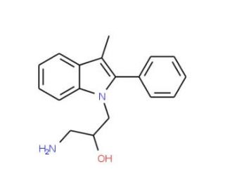 1-Amino-3-(3-methyl-2-phenyl-indol-1-yl)-propan-2-ol - chemical structure image
