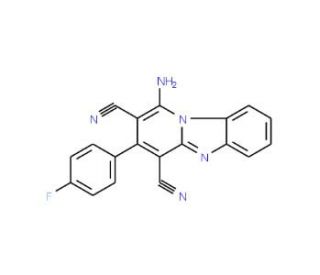 1-Amino-3-(4-fluoro-phenyl)-benzo[4,5]imidazo[1,2-a]pyridine-2,4-dicarbonitrile - chemical structure image